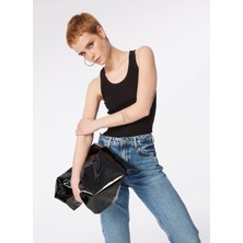 Lee U Yaka Siyah Kadın T-Shirt L241615001-Kolsuz T-Shirt