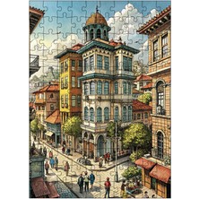 Tablomega Ahşap Mdf Puzzle Yapboz Şehir Yaşamı 120 Parça 25*35 cm