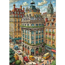 Tablomega Ahşap Mdf Puzzle Yapboz Şehir Hayatı 120 Parça 25*35 cm