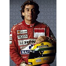 Karizma Tablo Ahşap Mdf Puzzle Yapboz Ayrton Senna Formula 1 255 Parça 35*50 cm