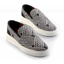 Siyah Kumaş Hakiki Deri Erkek Casual Ayakkabı E01378002204