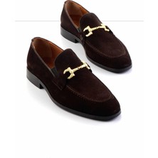 Kahve Süet Hakiki Deri Erkek Klasik Ayakkabı E01902004502