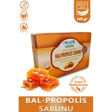 Organik Hekim Propolisli Bal Sabunu B-3, Vitamin-B5 Etkili Ballı Şeffaf Sabun B Vitaminli 140 Gram