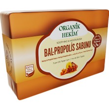 Organik Hekim Propolisli Bal Sabunu B-3, Vitamin-B5 Etkili Ballı Şeffaf Sabun B Vitaminli 140 Gram