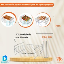 Dolphfin Xxl Fritözler İle Uyumlu Paslanmaz Çelik Air Fryer Şiş Izgarası