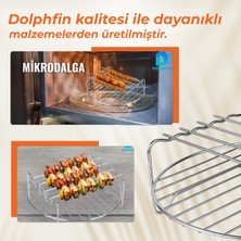 Dolphfin Xxl Fritözler İle Uyumlu Paslanmaz Çelik Air Fryer Şiş Izgarası