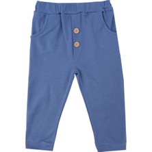 Bebelop Unisex Bebek Bel Lastikli Raporlu Cepli Tek Alt Eşofman Altı