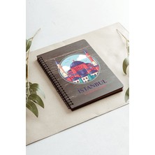 Saltan Art Istanbul Ayasofya Camii Şehir Tasarım Ahşap Kapaklı Defter Kraft Kağıt Özel Tasarım