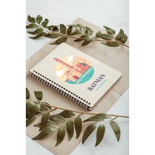 Saltan Art Batman Hasankeyf Şehir Tasarım Ahşap Kapaklı Defter Kraft Kağıt Özel Tasarım