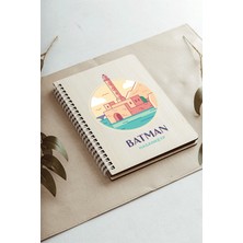 Saltan Art Batman Hasankeyf Şehir Tasarım Ahşap Kapaklı Defter Kraft Kağıt Özel Tasarım