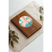 Saltan Art Rize Zilkale Şehir Tasarım Ahşap Kapaklı Defter Kraft Kağıt Özel Tasarım