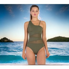 Shopiolog Düz Tüllü Geniş Askılı Yeni Mayo