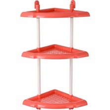 Altıntepe 3'lü Jelatinli Banyo Köşelik Kırmızı