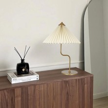 Vinner Michigan Eskitme Mat Gold Metal Abajur - Krem Kırma