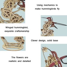 Lalulala 3D Ahşap Mekanik Sinek Kuşu Elle Monte Edilmiş Bulmaca Modeli (Yurt Dışından)