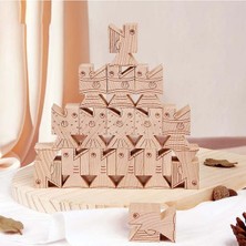 Lalulala Suntek Erken Eğitici Oyuncak Için 16 Parça Ahşap Istifleme (Yurt Dışından)