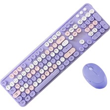 Microcase Mofii Sweet Serisi Renkli Kablosuz Klavye Mouse Set Türkçe AL4259