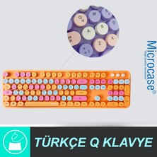 Microcase Mofii Sweet Serisi Renkli Kablosuz Klavye Mouse Set Türkçe AL4259