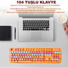 Microcase Mofii Sweet Serisi Renkli Kablosuz Klavye Mouse Set Türkçe AL4259