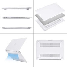 TEKNETSTORE Apple Macbook Air M3 13.6 Inç 2024 M3 Çip A3113 Uyumlu Mat Şeffaf Kılıf Koruyucu Sert Kapak Parlak