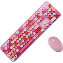 Microcase Mofii Sweet Serisi Renkli Kablosuz Klavye Mouse Set Türkçe AL4259
