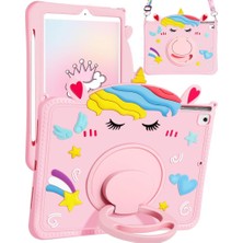 MobaxAksesuar Samsung Galaxy Tab A11 Plus / A9 Plus 11inç X230 X210 Kılıf Cute Dolls Standlı Eğlenceli 3D Karekterli Çocuk Kılıfı