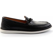 Bambi Siyah Napa Hakiki Deri Erkek Loafer Ayakkabı E01304020343