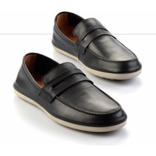 Bambi Siyah Napa Hakiki Deri Erkek Loafer Ayakkabı E01304406643