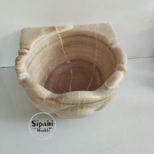 Sipahi Marble Onyx Dalgalı D Model Kurna