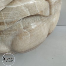 Sipahi Marble Onyx Dalgalı D Model Kurna