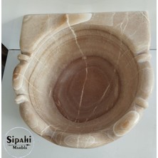 Sipahi Marble Onyx Dalgalı D Model Kurna