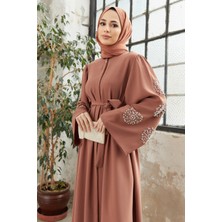 Vavinor Liva Kolları Taşlı Abaya - Camel