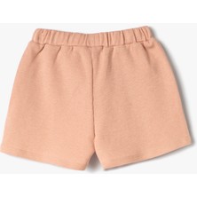 Koton Basic Şort Beli Lastikli Dokulu Pamuklu