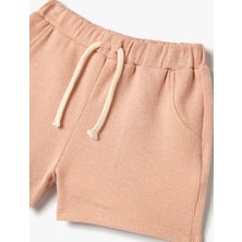 Koton Basic Şort Beli Lastikli Dokulu Pamuklu
