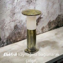 Full Reyon 10 Watt Gün Işığı, Antik Eskitme 41 Cm, E27 Duylu Mantar Aplik, Bahçe, Çim, Teras, Duvar Armatürü