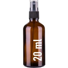 JUNİBELİW 9 Adet Çok Amaçlı Amber 20ML Sprey Fısfıs Kolonya Dezenfektan Cam Şişe 9X20ML