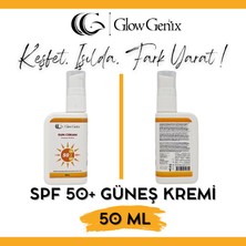 Glow Genix Tüm Cilt Tiplerine Uygun Yüksek Uv Korumalı Leke Önleyici Spf 50 Güneş Kremi 50 ml