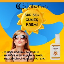 Glow Genix Tüm Cilt Tiplerine Uygun Yüksek Uv Korumalı Leke Önleyici Spf 50 Güneş Kremi 50 ml