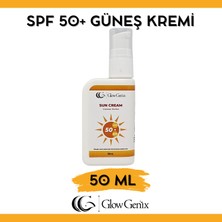 Glow Genix Tüm Cilt Tiplerine Uygun Yüksek Uv Korumalı Leke Önleyici Spf 50 Güneş Kremi 50 ml