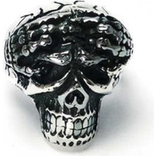 Vogutima Vav Elif Yeşil Mineli Gümüş Erkek Yüzük