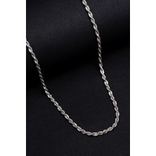 Vogutima - 2mm Burma Model Halat Gümüş Kolye Zincir Gklhltburma-Gms