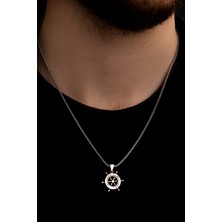 Vogutima Gemi Dümeni Erkek Gümüş Kolye Zincir