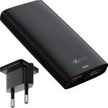 İXtech Ix-Hc8 65W Type-C ve USB Çift Port Ultra Ince Seyahat Tipi Hızlı Şarj Adaptörü