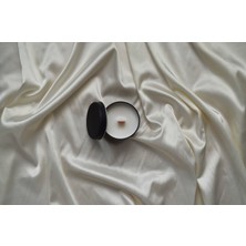 Aromatic Glow Siyah Teneke Kapaklı Kavun Kokulu Soya Mumu Ahşap Fitil