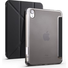 Five-E Apple iPad Mini 6 (2021) Yatay ve Dikey Standlı Antişok Köşe Korumalı Kalemlikli Origami Slikon Kılıf A2567 A2568 A2569