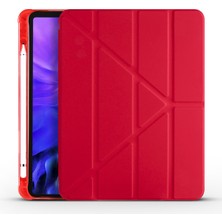 Five-E Apple iPad Air 4 Nesil 10.9 Inc (2020) 4 Farklı Standlı Kalemlikli Kılıf A2316 A2324 A2325 A2072