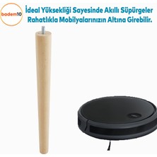 Badem10 Ahşap (35 CM) Sehpa Masa Puf Tabure Tv Ünitesi Ayağı Ayakları M8 Civatalı Bağlantı Aparatlı 4'lü Set