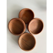 Gülçin Karakaş Ahşap 4'lü Mini Bambu Çerezlik