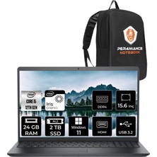 Dell Vostro 3520 i5 1235U Notebook 24GB RAM 2TB SSD 15.6" FHD Win11 Home + Per4 Çanta N5315PVNB3520UP105