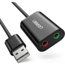 Harici 3.5 mm USB Ses Kartı, Siyah